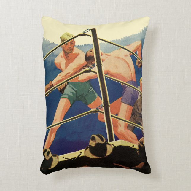 Vintage Sports Boxing, Boxers under matchning Prydnadskudde (Framsidan(Vertikal))