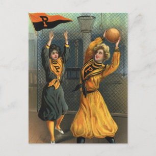 Vintage Sports, dambasketboll på spel Vykort