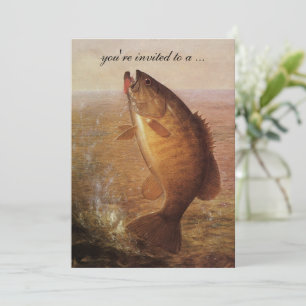 Vintage Sports Fish, Largemouth Bass Pension Inbjudningar