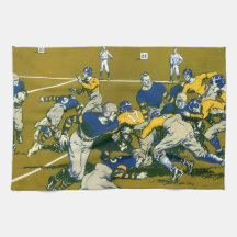 Vintage Sports Football Game, Guld vs Blue Teams