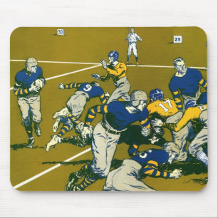 Vintage Sports Football Game, Guld vs Blue Teams Musmatta