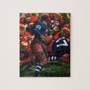 Vintage Sports Football Player Quarterback i spel Pussel