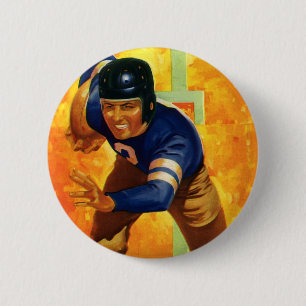 Vintage Sports Football Player Quarterback Running Knapp