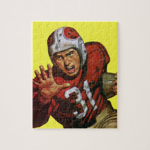 Vintage Sports Football Player Running Back No. 31 Pussel