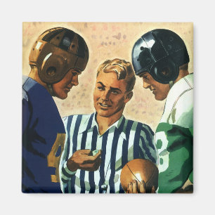 Vintage Sports, Football Referece Toss Magnet