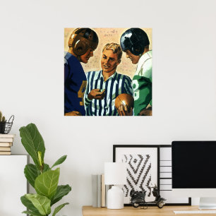Vintage Sports, Football Referece Toss Poster