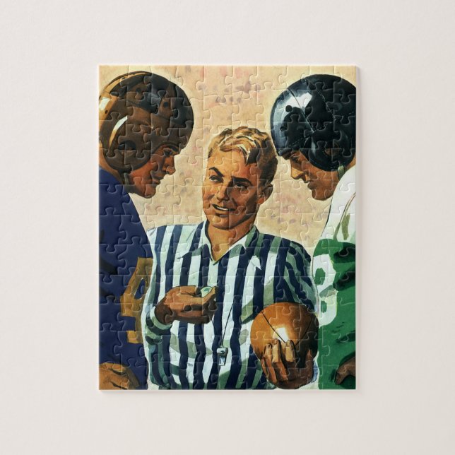 Vintage Sports, Football Referece Toss Pussel (Vertikal)