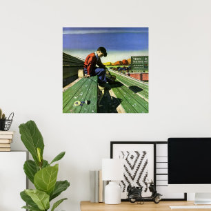 Vintage Sports, Ledsen Football Fläkt med Megafone Poster