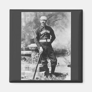 Vintage Sports Photo, Boston Baseball Player Magnet