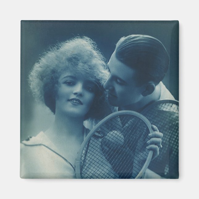 Vintage Sports tennis, Kärlek och Romantik Magnet (Framsidan)