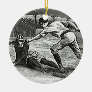Vintage Sports, Victorian Women's Baseball Teams Julgransprydnad Keramik