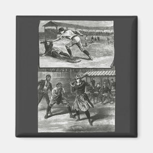 Vintage Sports, Victorian Women's Baseball Teams Magnet