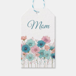 Vintage Spring Flowers for Mom Presentetikett