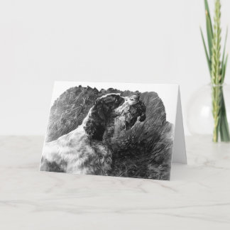 Vintage Springer Spaniel art Kort