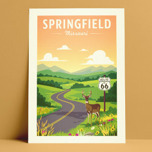 Vintage Springfield Missouri Vykort