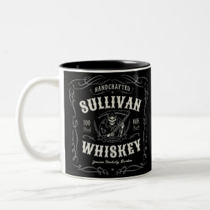Vintage sprit ADD NAMN Gammal Döden Whiskey  Två-Tonad Mugg