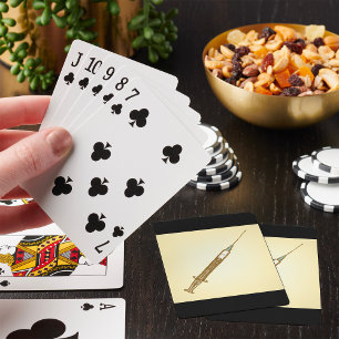 Vintage Spruta Medicinsk sjukvårdsketch Casinokort
