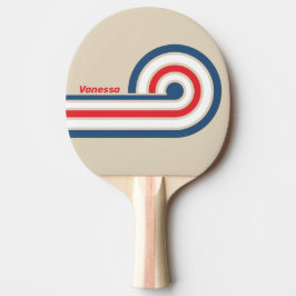 Vintage Squadron Curl-ränder med namn Pingisracket