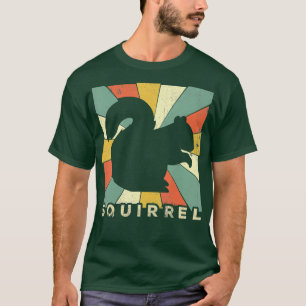 Vintage Squirrel Älskare Retro Stil Animal T Shirt