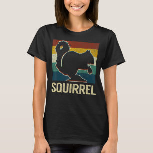 Vintage Squirrel Silhouette Design Funny Squirrel T Shirt