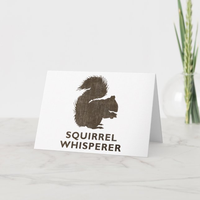 Vintage Squirrel Whisperer Kort (Framsida)