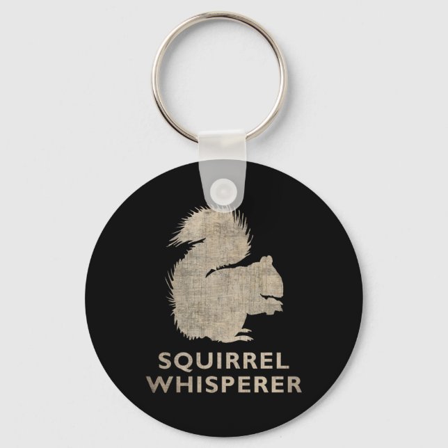 Vintage Squirrel Whisperer Nyckelring (Framsida)