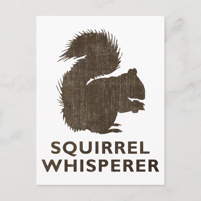 Vintage Squirrel Whisperer Vykort (Framsida)