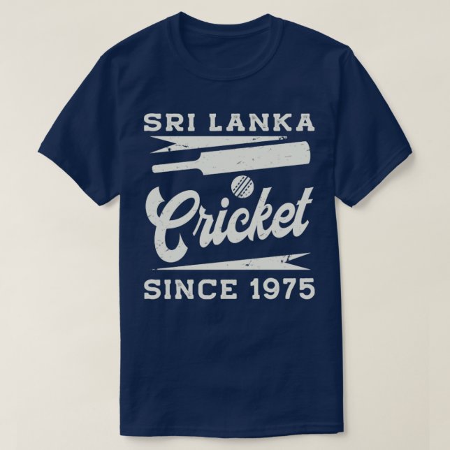 Vintage Sri Lanka Cricket sedan 1975 T Shirt (Design framsida)
