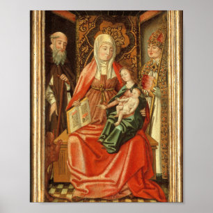 Vintage St Anne och Virgin Mary Poster