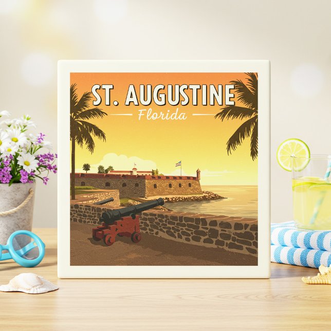 Vintage St. Augustine Florida Kakelplatta (Skapare uppladdad)