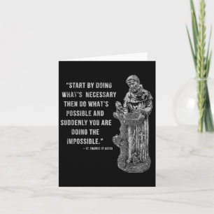 Vintage St. Francis of Isi Quote Catholic Tees Uni Kort