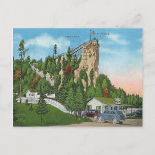 Vintage St. Ignace Michigan Vykort