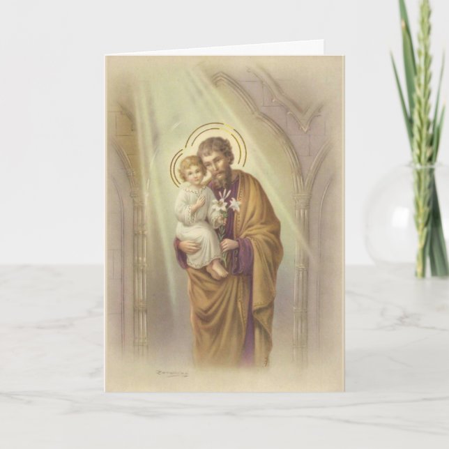 Vintage St. Joseph Farsdag Kort (Framsida)