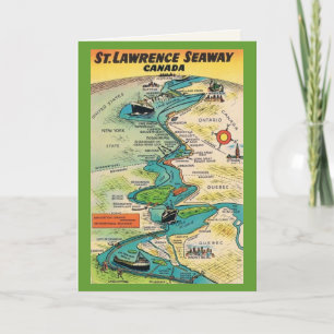 Vintage St Lawrence Seaway Kort
