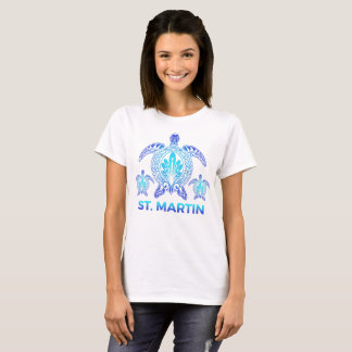 Vintage St. Maarten Ocean Blue Sea Turtle Souvenir T Shirt