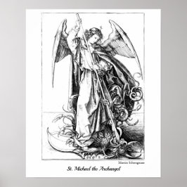 Vintage St. Michael Archangel Vuxen Coloring Poster