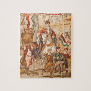 Vintage St. Nicholas Dutch St. Nick Sinterklaas Pussel