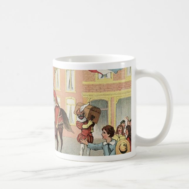 Vintage St Nicholas för Sinterklaas holländareSt. Kaffemugg (Höger)