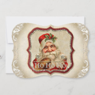 Vintage St. Nicholas Ho Ho Ho Ho Photo jul Card Julkort
