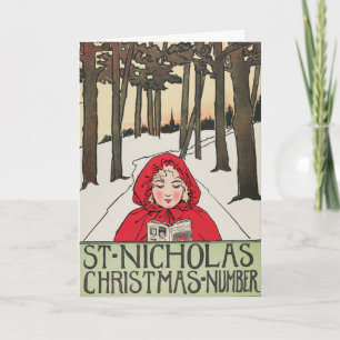 Vintage St. Nicholas Julnummer (1896) Helgkort