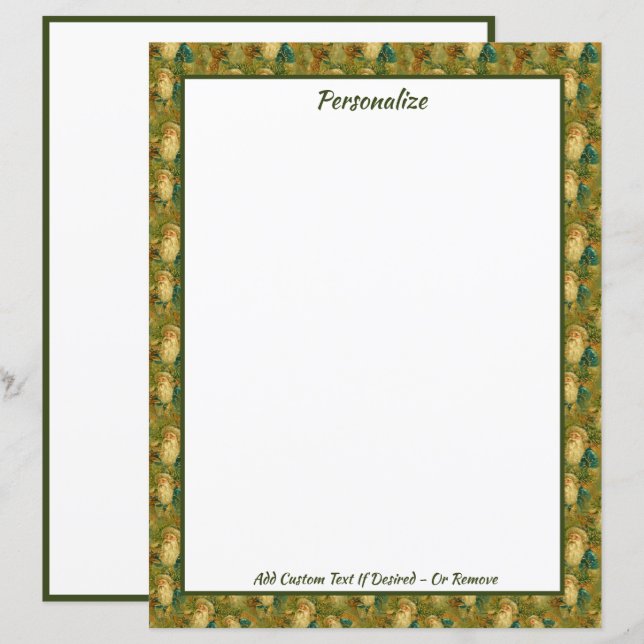 Vintage St. Nicholas Jultomten jul (Fram/baksida)