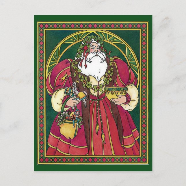 Vintage St Nicholas Post Card Helg Vykort (Framsida)