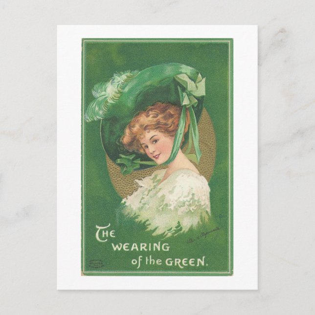 Vintage St Patrick-dagen Vykort (Framsida)