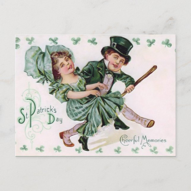 Vintage St. Patrick-Day-postkort Vykort (Framsida)