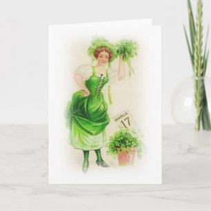 Vintage St. Patricks Day 17 mars Kort