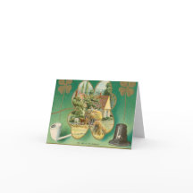 Vintage St. Patrick's Day Folded Helgdag Card