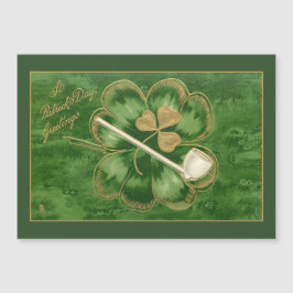 Vintage St. Patrick's Day Hälsning med Shamrock