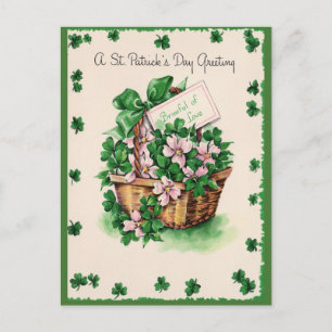 Vintage St. Patrick's Day Helg Vykort