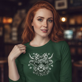 Vintage St. Patrick's Day Highland Cow T Shirt