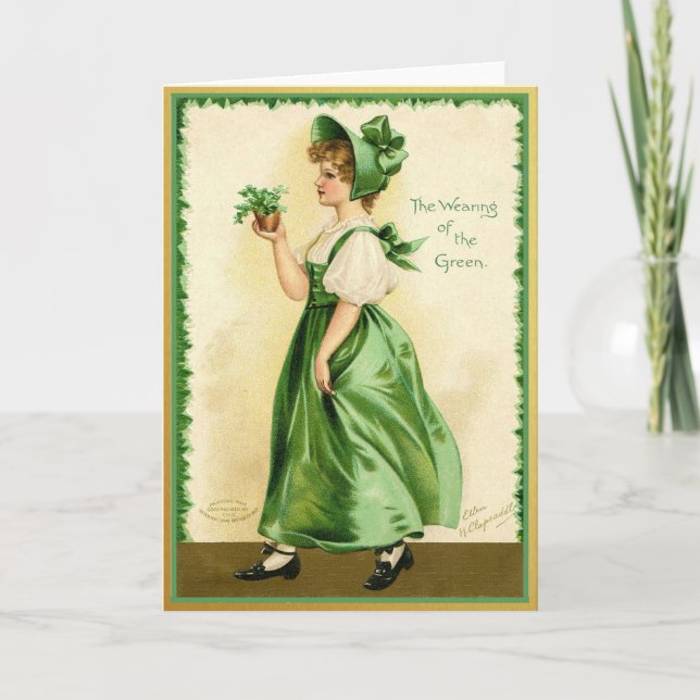 Vintage St Patrick's Day-kort Kort (Framsida)